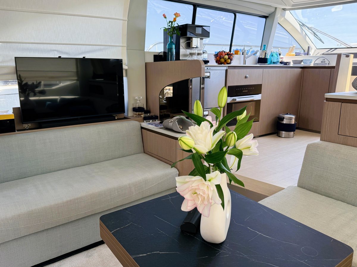 Salon and galley with full kitchen